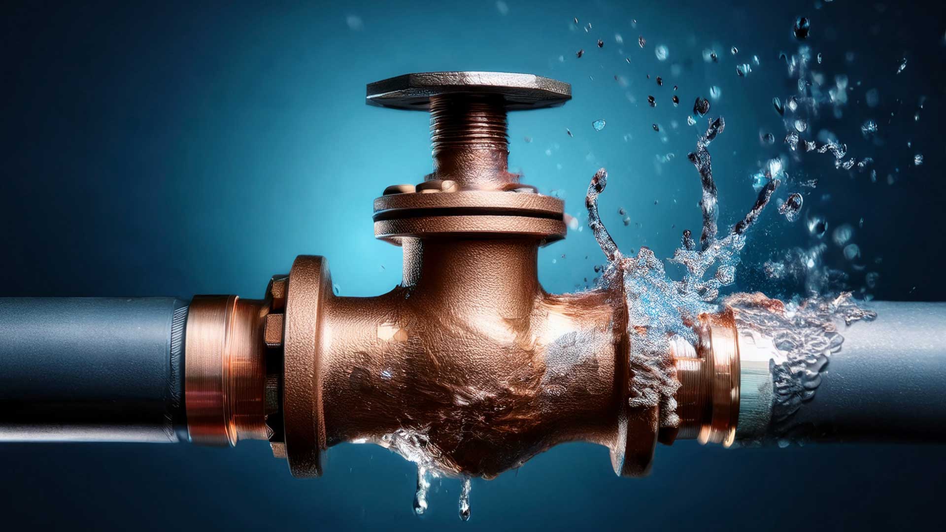 Leaking water pipe